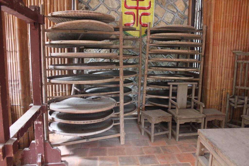 old tea equipment - bamboo mats