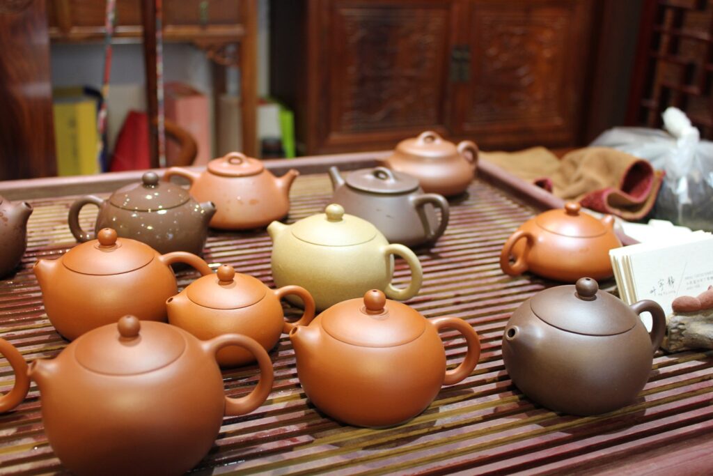 Display of yixing teapots