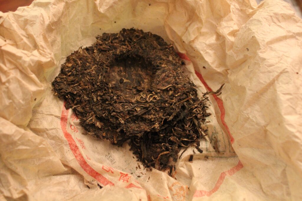 pu'er tea cake