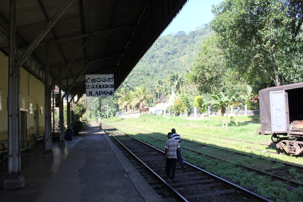 train tracks at Ullapane train station in Sri Lanka