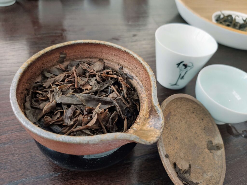 WetLeaf_ShanGan wet tea leaves in gaiwan