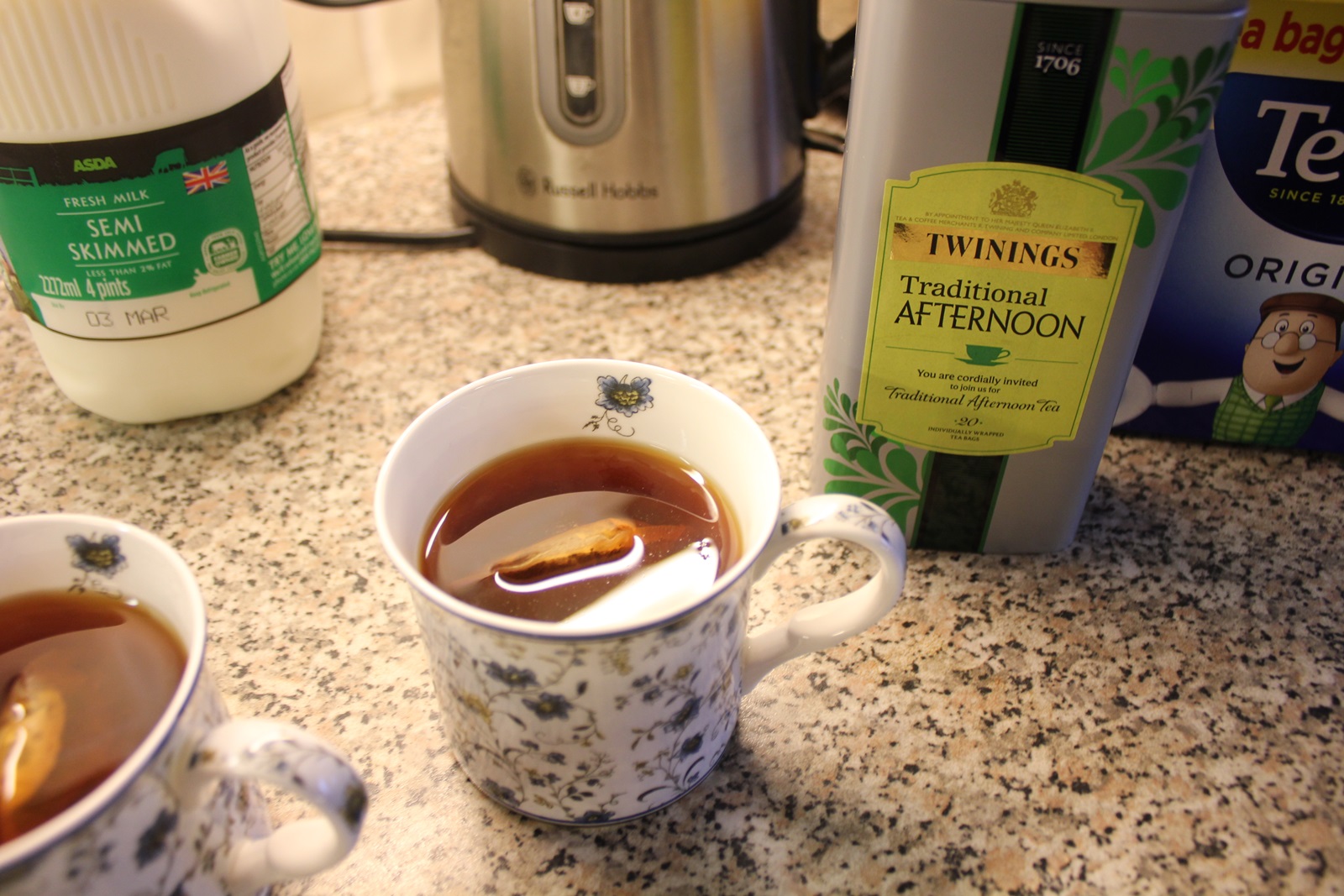 making tea at mum's house